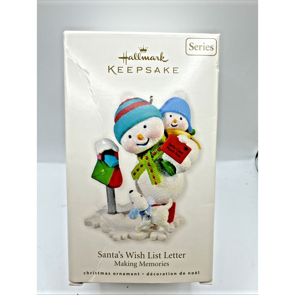 Hallmark Keepsake Ornament Santa's Wish List Letter 3rd in Series 2010